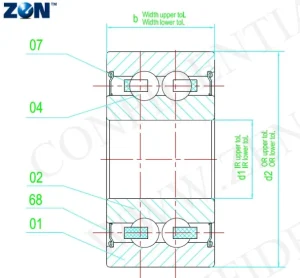 ZEN 3803B-2RS Bearings
