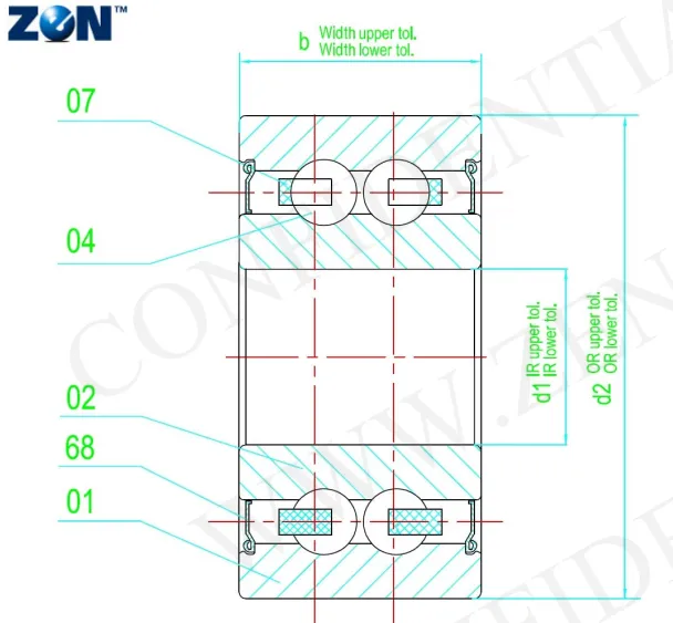 ZEN 3803B-2RS Bearings